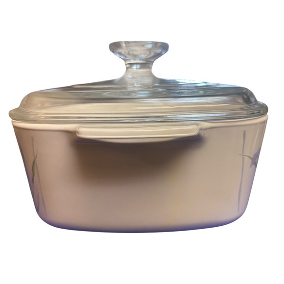 Corning Ware Casserole Dish A-1 1/2-B 1.5 Liter Iris Floral with Pyrex Lid - Picture 4 of 10